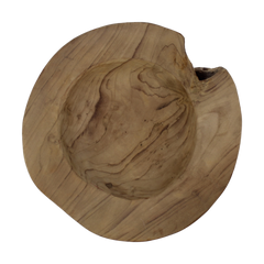 HSM-collectie - Fruitschaal Medium - ø28-35x10 - Naturel - Teak - Fruitschaal