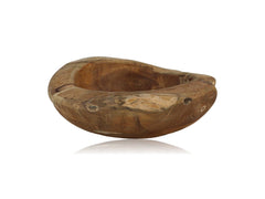 HSM-collectie - Fruitschaal Medium - ø28-35x10 - Naturel - Teak - Fruitschaal