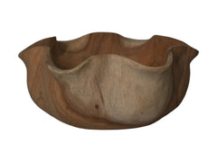 HSM-collectie - Ronde schaal - ø32x15 - Naturel - Munggur - Fruitschaal