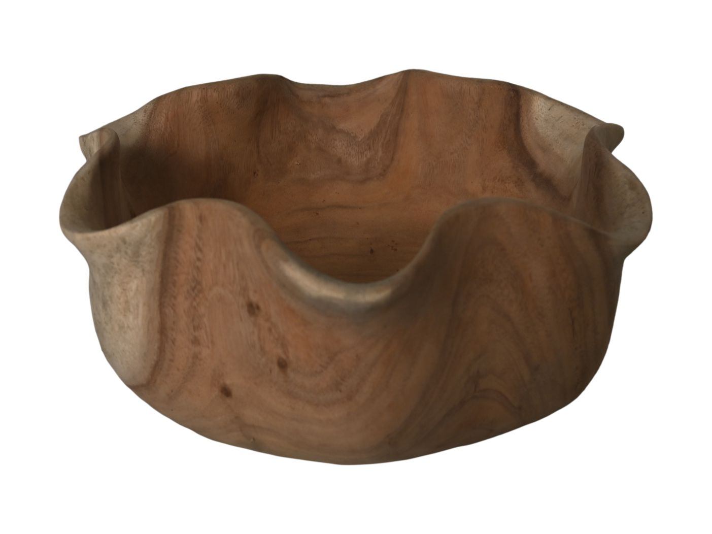 HSM-collectie - Ronde schaal - ø32x15 - Naturel - Munggur - Fruitschaal