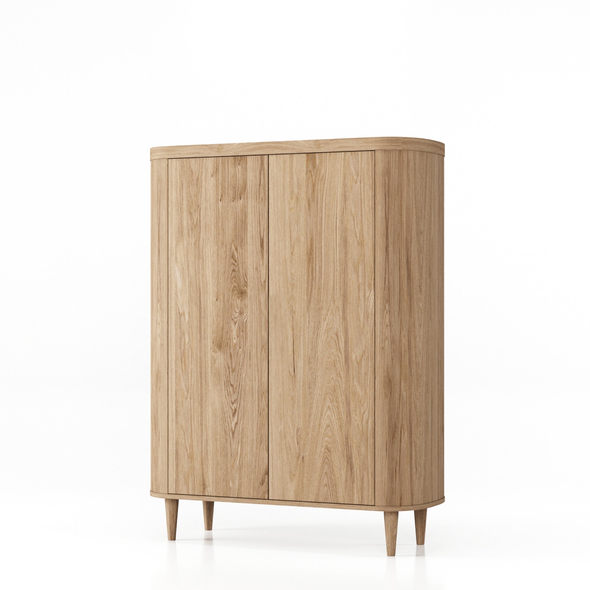 HSM-collectie Wandkast Dune 2 Deur-120x50x160-Naturel-Eiken - Wandkast