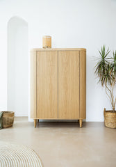 HSM-collectie Wandkast Dune 2 Deur-120x50x160-Naturel-Eiken - Wandkast