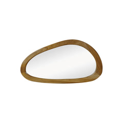 Wandspiegel organische vorm Tide 80x50x3 naturel Teak
