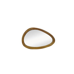 Wandspiegel organische vorm Tide-120x65x3-natuurlijk-Teak