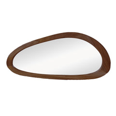 Wandspiegel organische vorm Tide 120x65x3 walnoot Teak