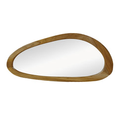 Wandspiegel organische vorm Tide 60x40x3 naturel Teak