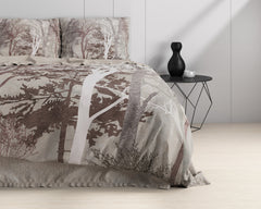 Dekbedovertrek Indre Taupe 200 x 220