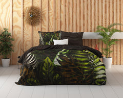 Dekbedovertrek Jungle Art 2 Taupe 200 x 220
