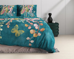 Dekbedovertrek Kamala Botanisch Groen 200 x 220