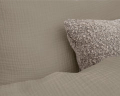 Dekbedovertrek Mousseline Taupe 200 x 220