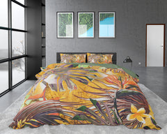 Dekbedovertrek Natuur Fusion Geel 200 x 220