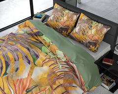 Dekbedovertrek Natuur Fusion Geel 200 x 220