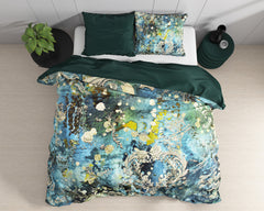 Dekbedovertrek Oceaan Druppels Blauw 200 x 220