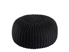 Pouf PREMIUM ø45cm Zitkruk Gehaakte poef Binnen Terras Zwembad Tuin Duurzaam