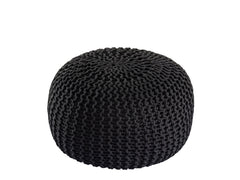 Pouf PREMIUM ø45cm Zitkruk Gehaakte poef Binnen Terras Zwembad Tuin Duurzaam