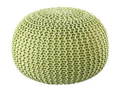Vertaal naar het Nederlands: Sitzpouf ø55cm Pouf Strickhocker Strickpouf PREMIUM Innen Terrasse Pool Garten nachhaltig.