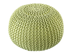 Vertaal naar het Nederlands: Sitzpouf ø55cm Pouf Strickhocker Strickpouf PREMIUM Innen Terrasse Pool Garten nachhaltig.