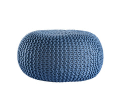 Pouf PREMIUM ø45cm Zitkruk Gehaakte poef Binnen Terras Zwembad Tuin Duurzaam