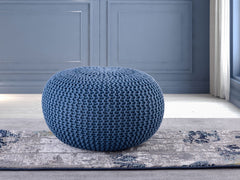 Pouf PREMIUM ø45cm Zitkruk Gehaakte poef Binnen Terras Zwembad Tuin Duurzaam