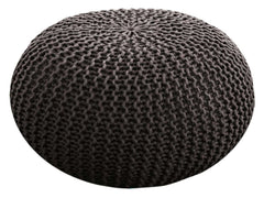 Sitzpouf Pouf Gebreide kruk Gebreide poef Ø 55cm PREMIUM Binnenplaats Zwembad Tuin duurzaam