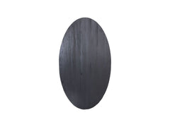Ovale eettafel - 240x120x77 - Zwart - Mango/Metaal