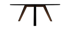Ovale Eettafel Milano - 180x100x76 - Naturel/Zwart - Acacia/Metaal
