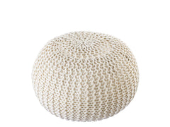 Pouf PREMIUM ø45cm Zitkruk Gehaakte poef Binnen Terras Zwembad Tuin Duurzaam - Poef