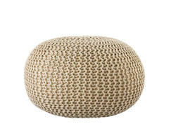 Pouf PREMIUM ø45cm Zitkruk Gehaakte poef Binnen Terras Zwembad Tuin Duurzaam - Poef