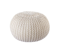 Pouf PREMIUM ø45cm Zitkruk Gehaakte poef Binnen Terras Zwembad Tuin Duurzaam - Poef