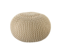 Pouf PREMIUM ø45cm Zitkruk Gehaakte poef Binnen Terras Zwembad Tuin Duurzaam - Poef