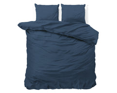 Dekbedovertrek Satin Point Navy 200 x 220