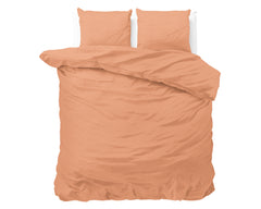 Dekbedovertrek Satin Point Pastel Oranje 200 x 220