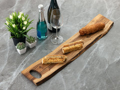 Houten serveerplank decoratief dienblad Thor 70x15cm decoratieplank massief acaciahout