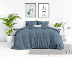 Dekbedovertrek Stonewashed Blauw 200 x 220
