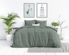 Dekbedovertrek Stonewashed Groen 200 x 220