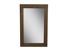 Rechthoekige Spiegel - 120x3x80 - Naturel - Rotan/Teak