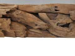Rechthoekige spiegel Root-140x6x80-Naturel-Teak