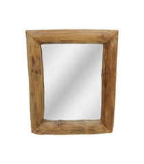Rechthoekige Spiegel - 50x7x60 - Naturel - Teak
