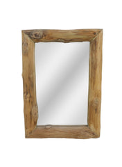 Rechthoekige Spiegel - 50x7x70 - Naturel - Teak