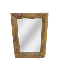 Rechthoekige Spiegel - 50x7x70 - Naturel - Teak
