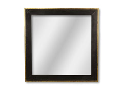 Vierkante Spiegel-90x1,5x90-Zwart/Goud-Mango