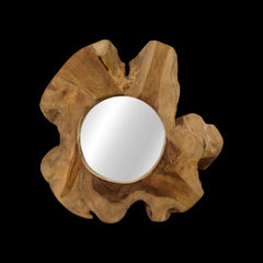 Spiegel Kecik-30x5x30-Natuurlijk-Teak