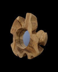 Spiegel Kecik-30x5x30-Natuurlijk-Teak