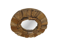 Ronde Spiegel - 40X40X4 - Naturel - Teak