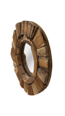Ronde Spiegel - 40X40X4 - Naturel - Teak
