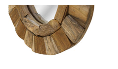 Ronde Spiegel - 40X40X4 - Naturel - Teak