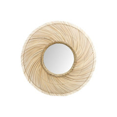 Ronde Spiegel-90x5x90-Natuurlijk-Bamboe