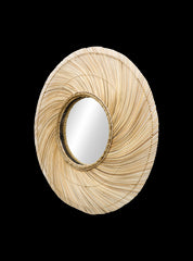 Ronde Spiegel-90x5x90-Natuurlijk-Bamboe