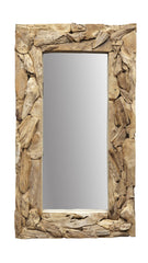 Rechthoekige spiegel Root-160x7-9x90-Naturel-Teak