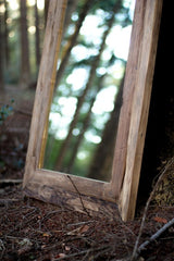 Rechthoekige spiegel Rustiek - 140x3x80 - Naturel - Teak